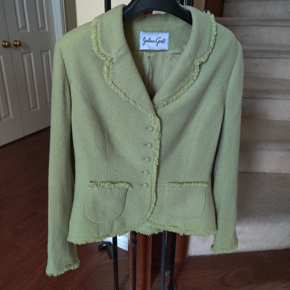 Julian Gold Lime Green Blazer - Picture 7 of 8